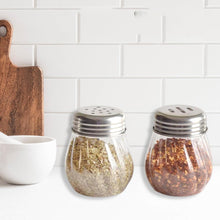 Apex Oregano & Chilli Flakes Dispenser Set – 2 Pcs Plastic Spice Shaker with Stainless Steel Lid